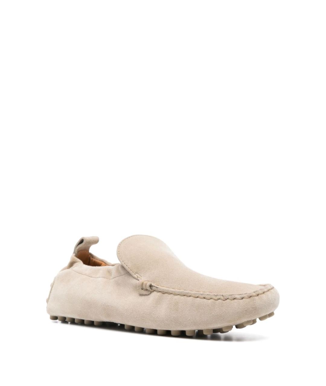 TOD'S Бежевые замшевые лоферы, фото 2