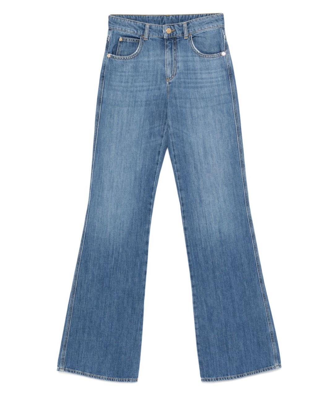 EMPORIO ARMANI Синие хлопковые прямые джинсы, фото 1