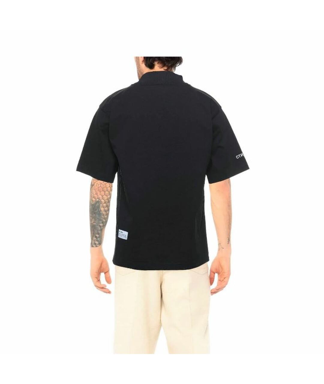 HERON PRESTON Черная хлопко-полиэстеровая футболка, фото 2