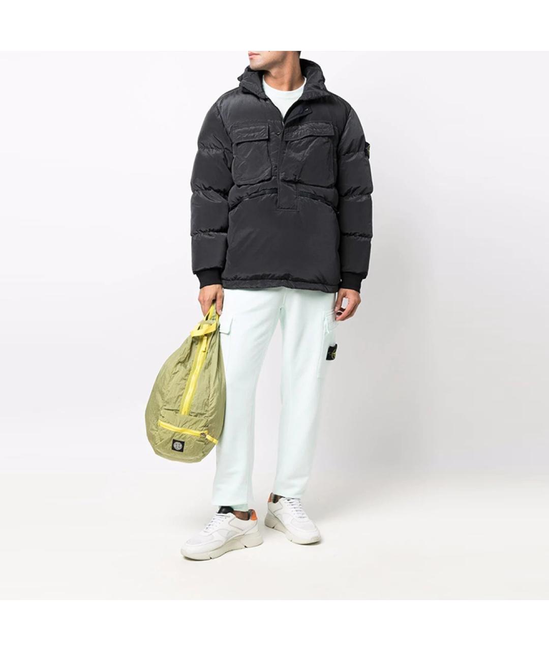 STONE ISLAND Серый пуховик, фото 2