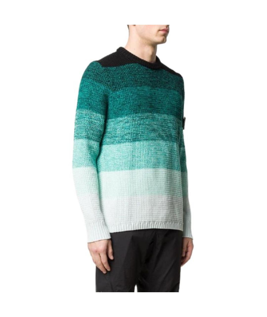 STONE ISLAND Зеленый джемпер / свитер, фото 3