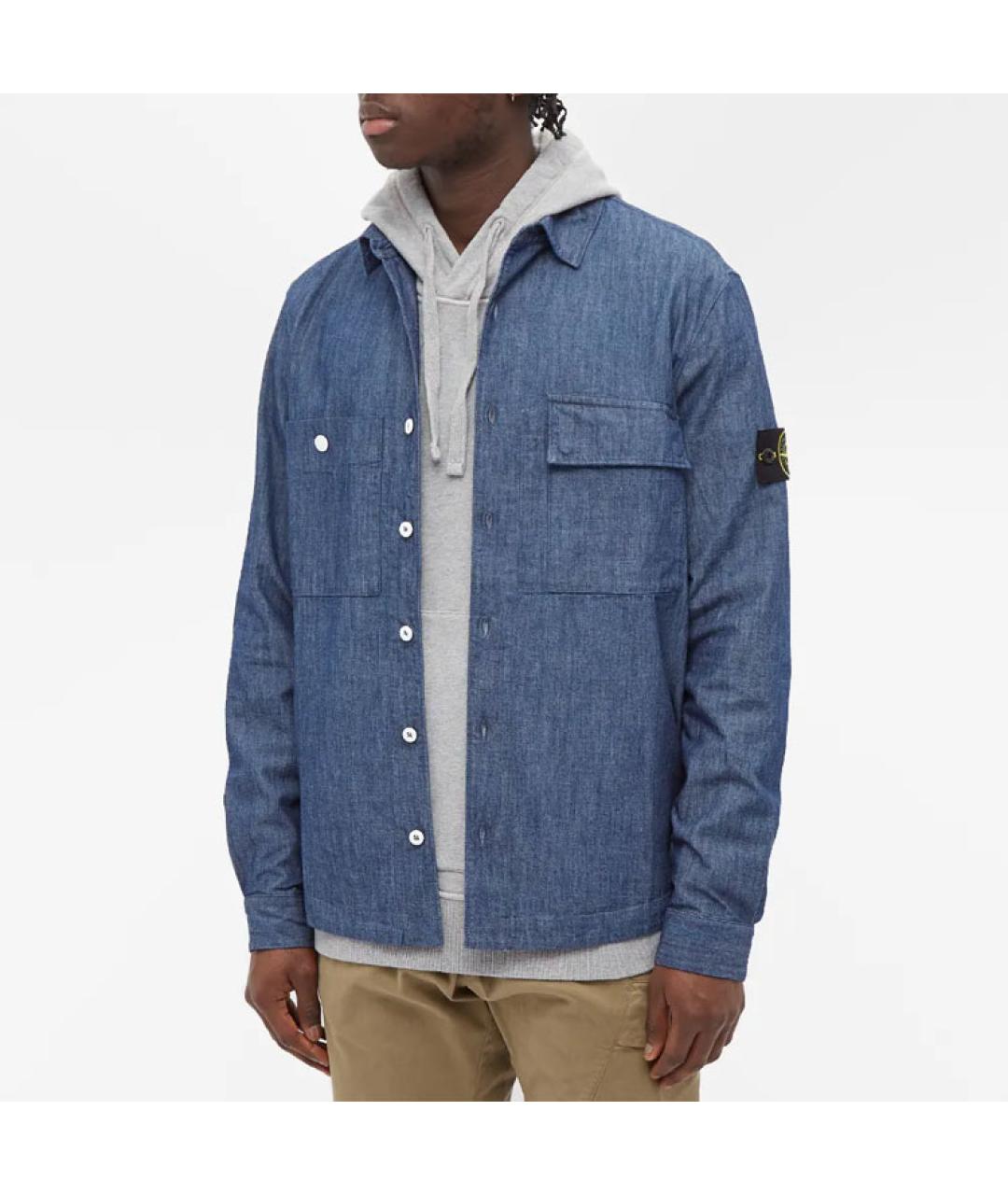STONE ISLAND Синяя классическая рубашка, фото 3