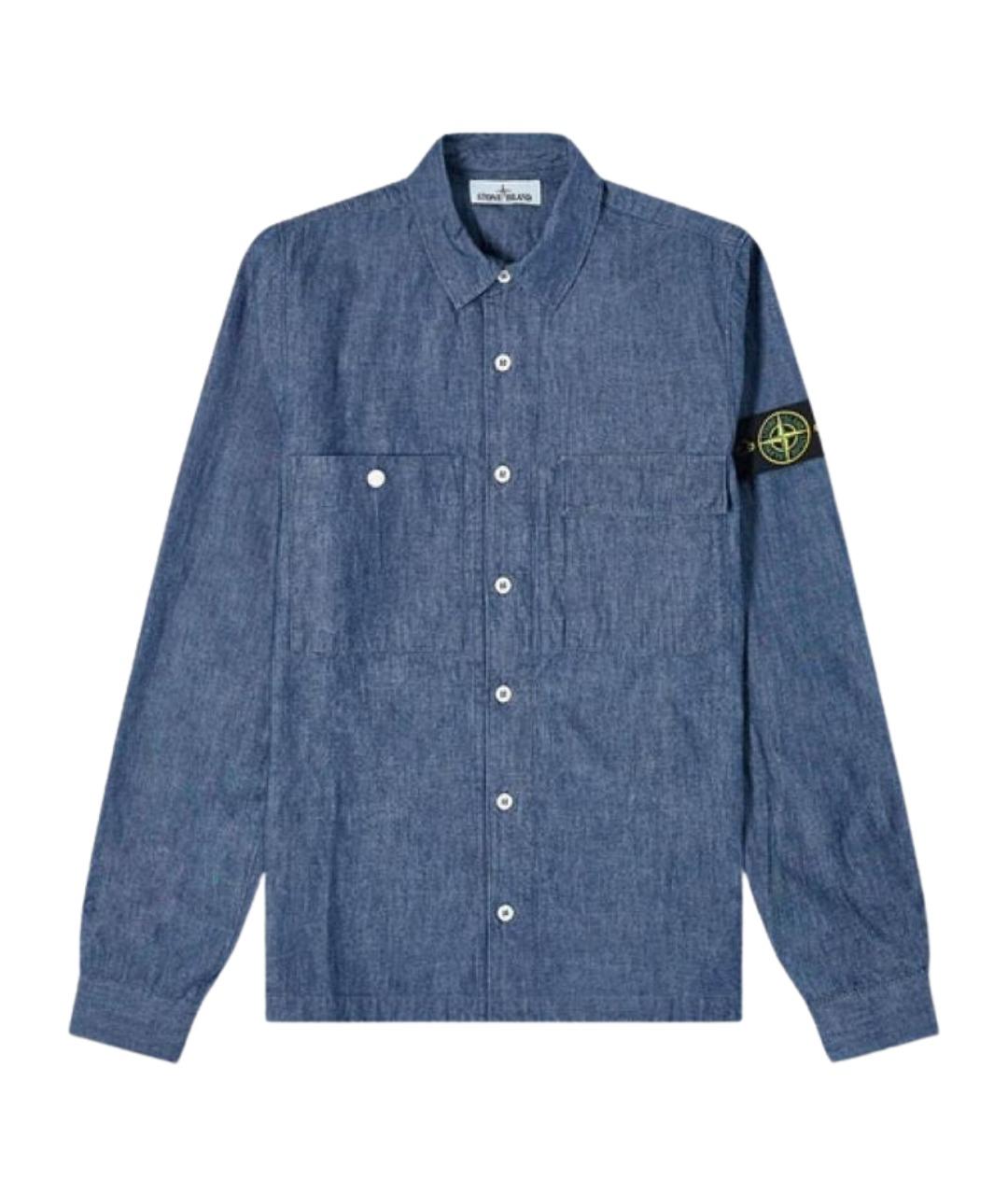 STONE ISLAND Синяя классическая рубашка, фото 1