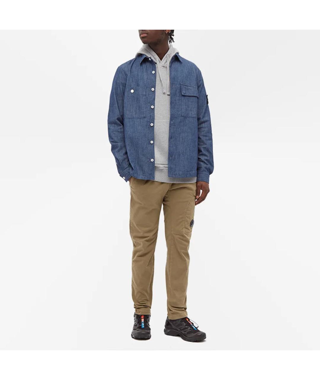 STONE ISLAND Синяя классическая рубашка, фото 4