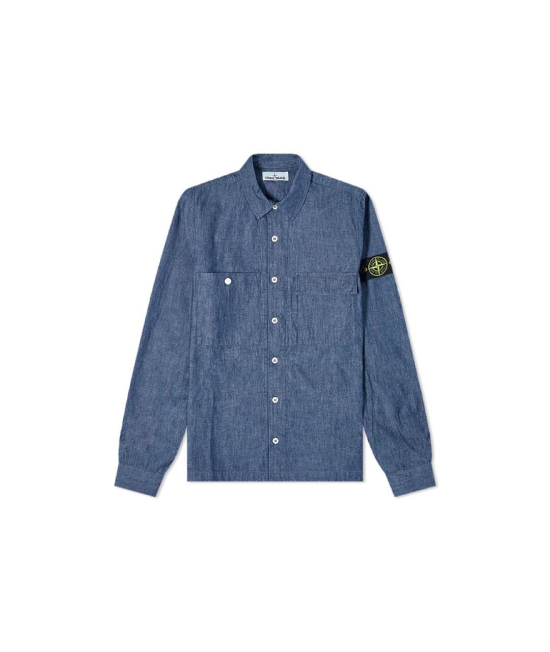 STONE ISLAND Синяя классическая рубашка, фото 5