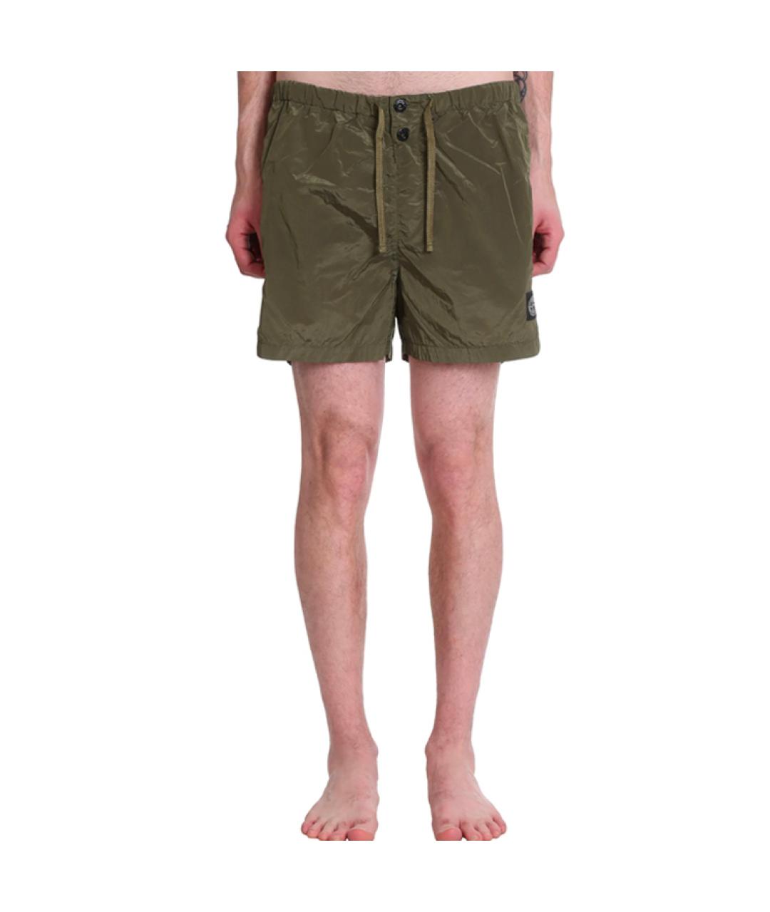 STONE ISLAND Зеленые шорты, фото 2
