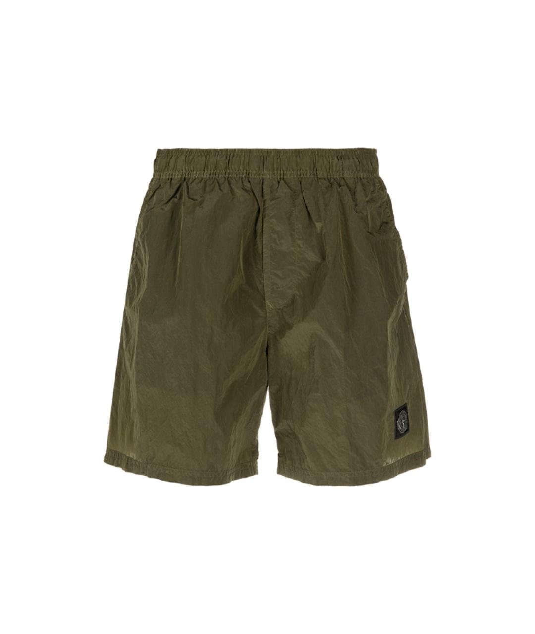 STONE ISLAND Зеленые шорты, фото 1