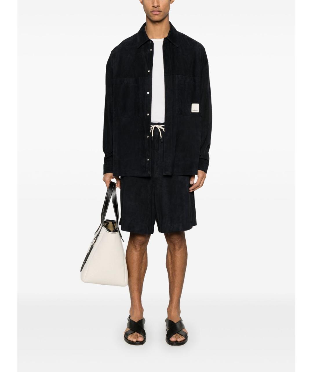 EMPORIO ARMANI Черные хлопковые шорты, фото 5