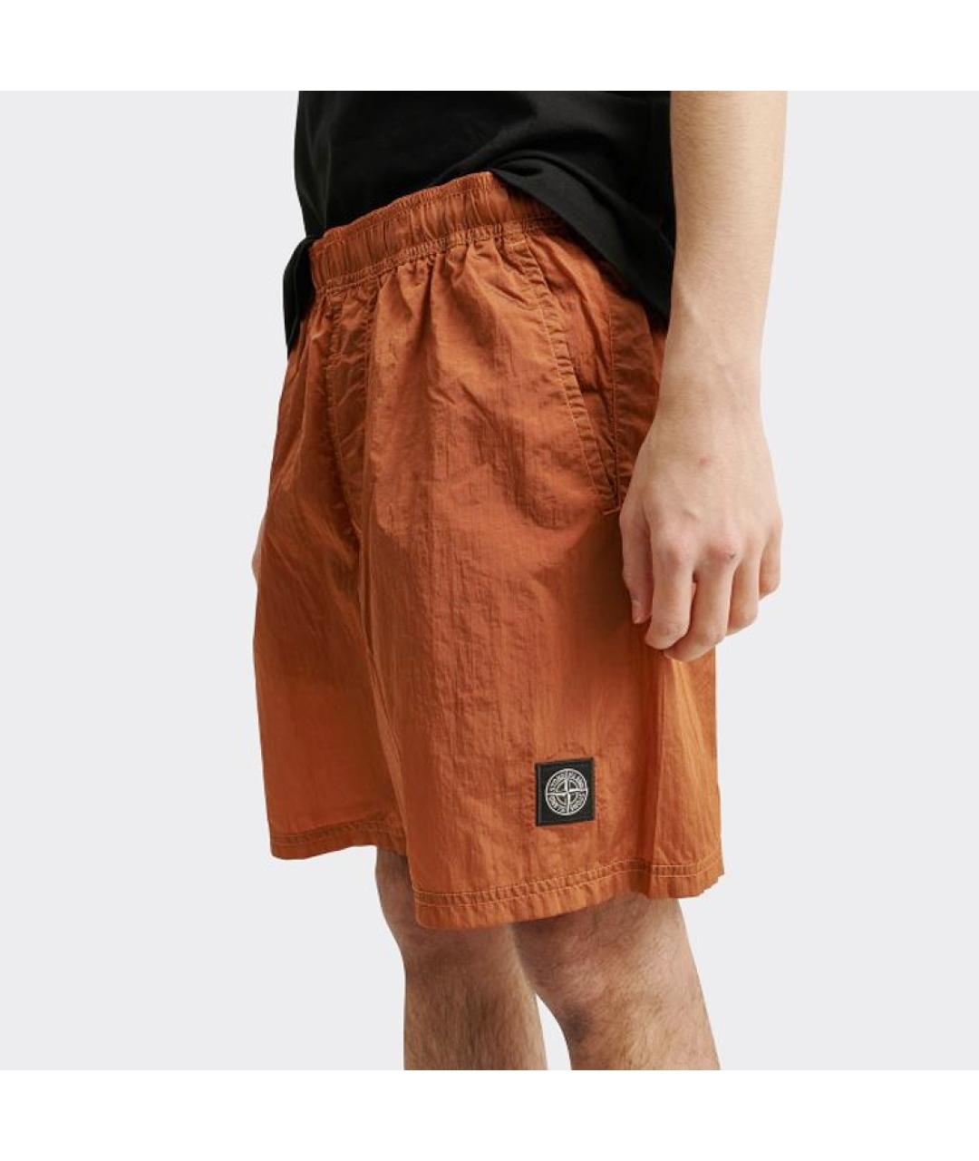 STONE ISLAND Оранжевое шорты, фото 3