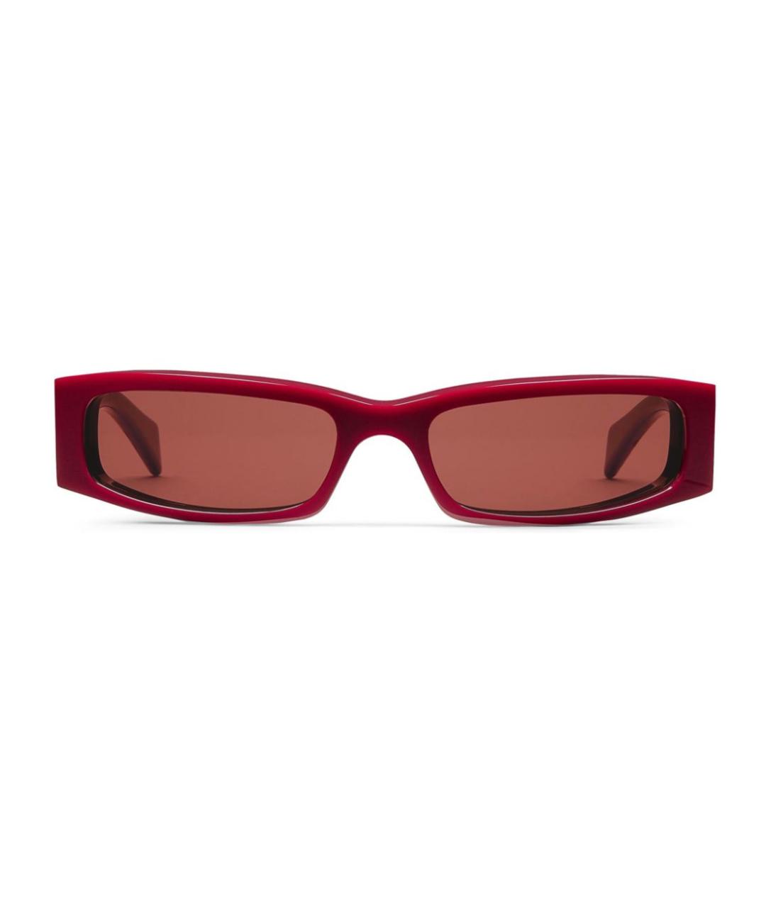 GUCCI Бордовые пластиковые солнцезащитные очки, фото 1