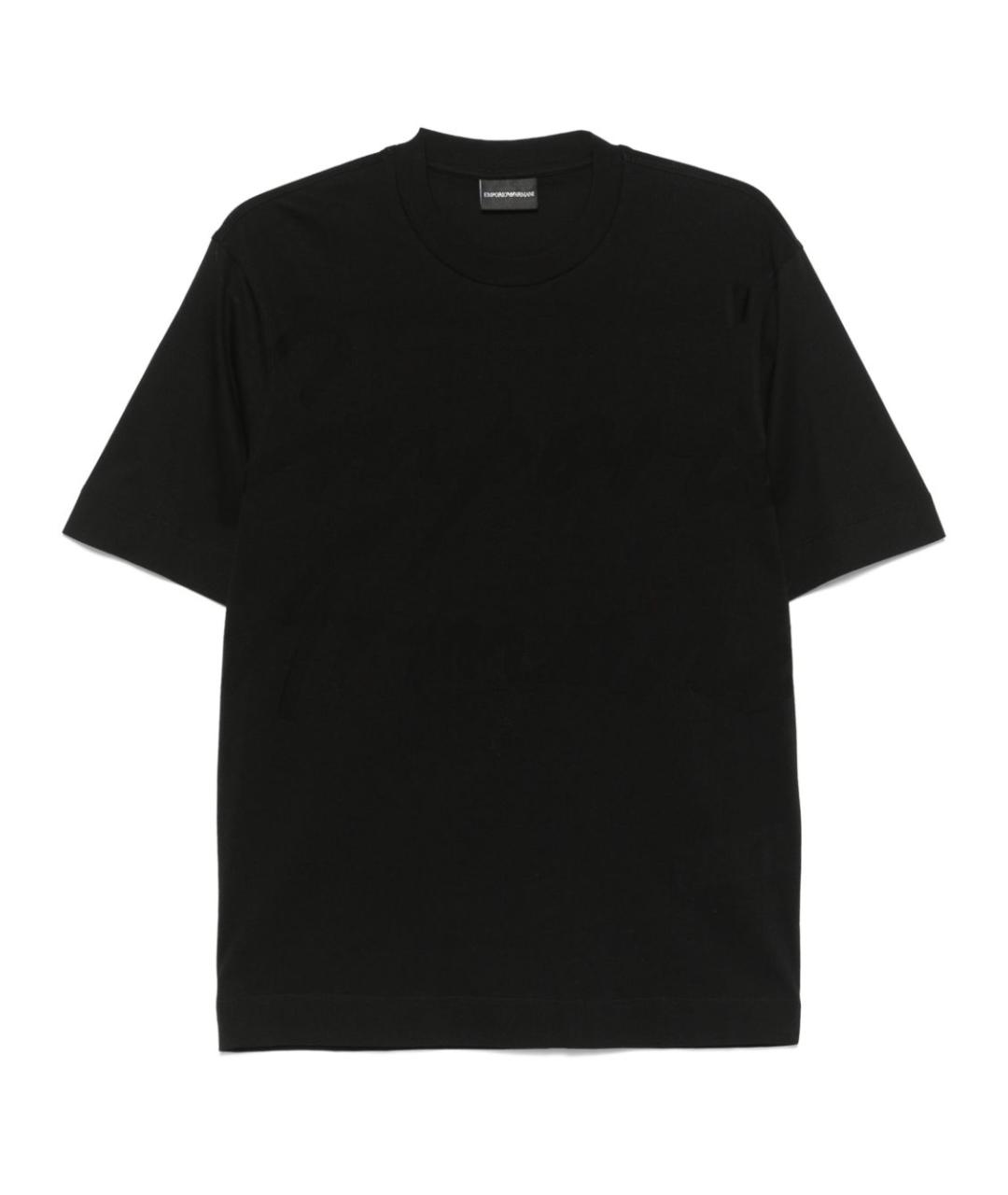 EMPORIO ARMANI Черная хлопковая футболка, фото 1