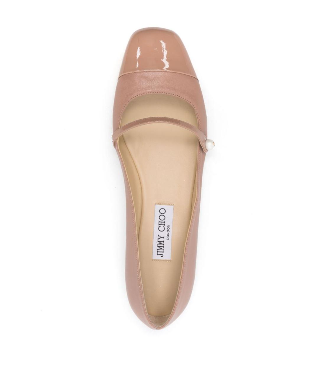 JIMMY CHOO Розовые кожаные балетки, фото 2