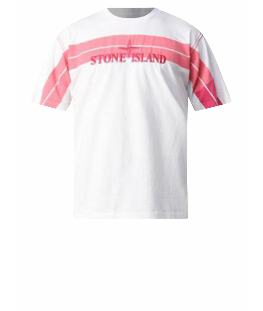 STONE ISLAND Белая хлопковая футболка, фото 1
