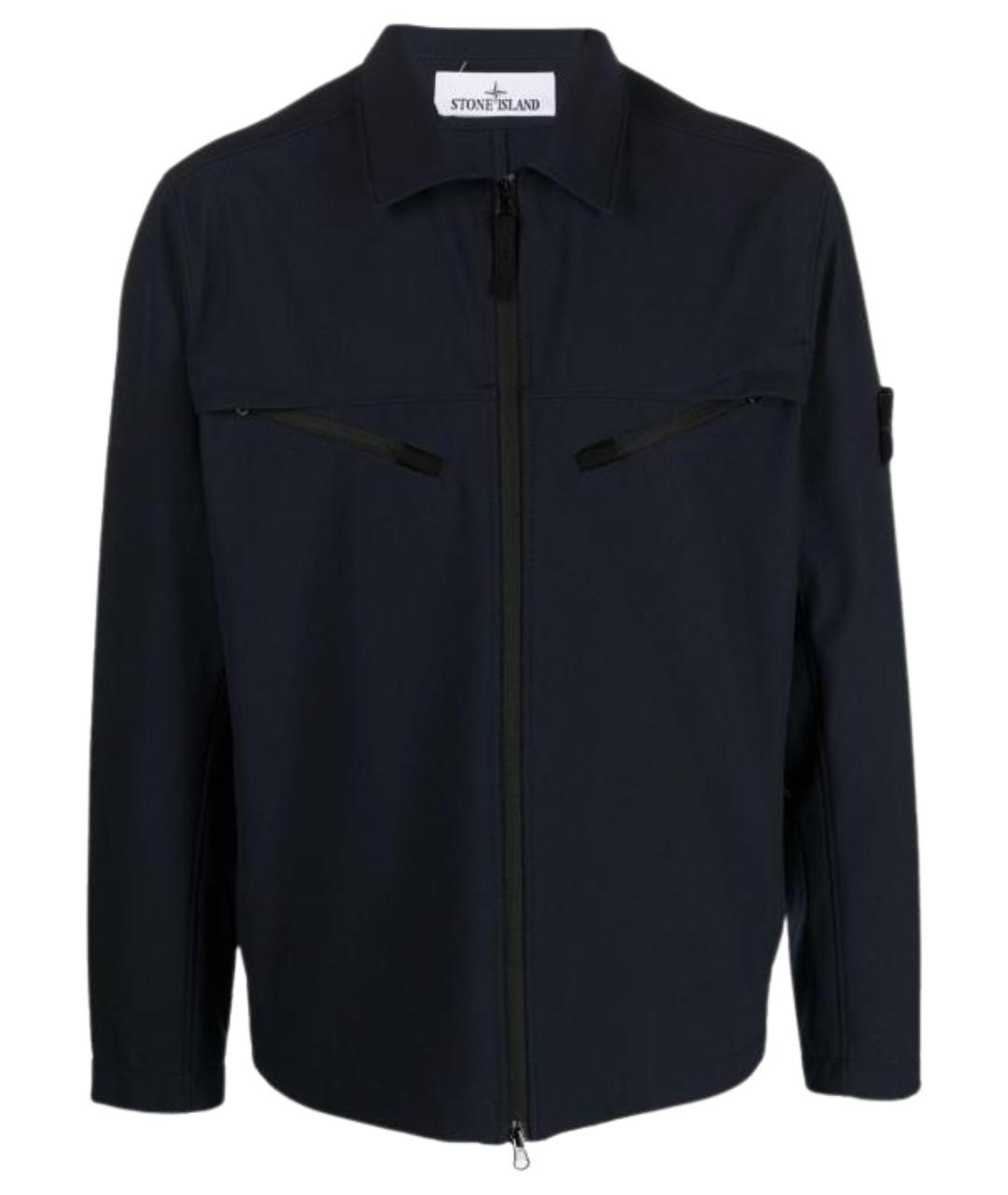 STONE ISLAND Темно-синяя куртка, фото 1