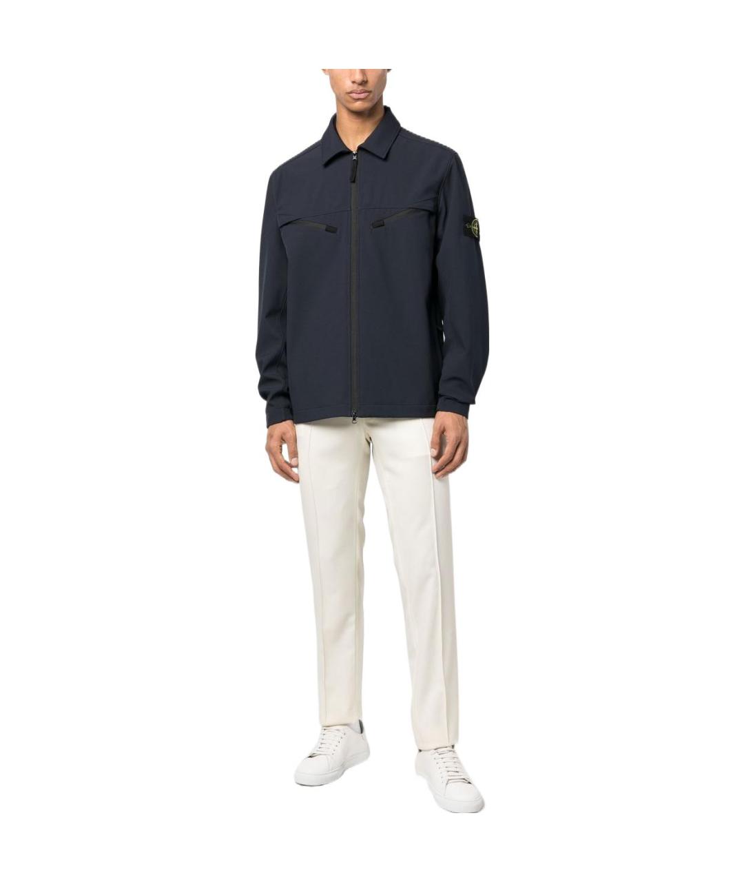 STONE ISLAND Темно-синяя куртка, фото 2