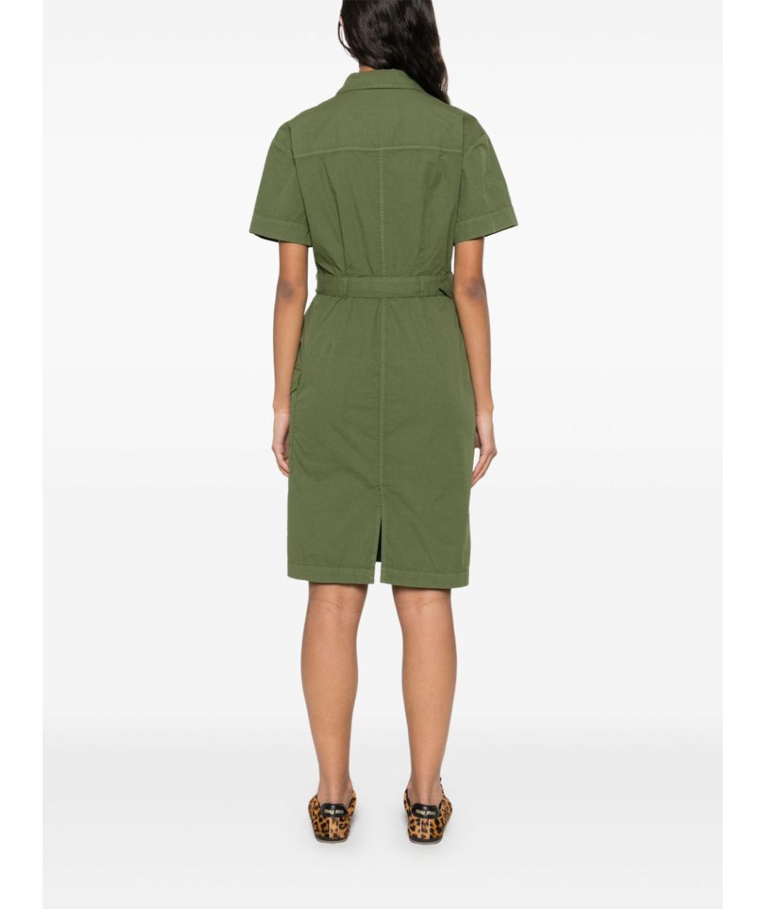 WOOLRICH Зеленые хлопковое платье, фото 6