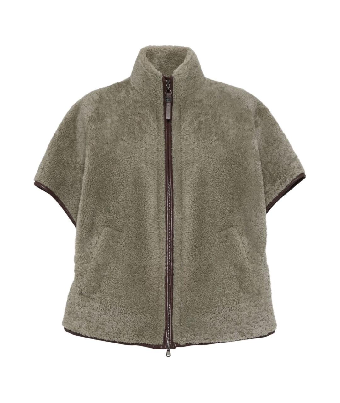 BRUNELLO CUCINELLI Бежевая меховая куртка, фото 8