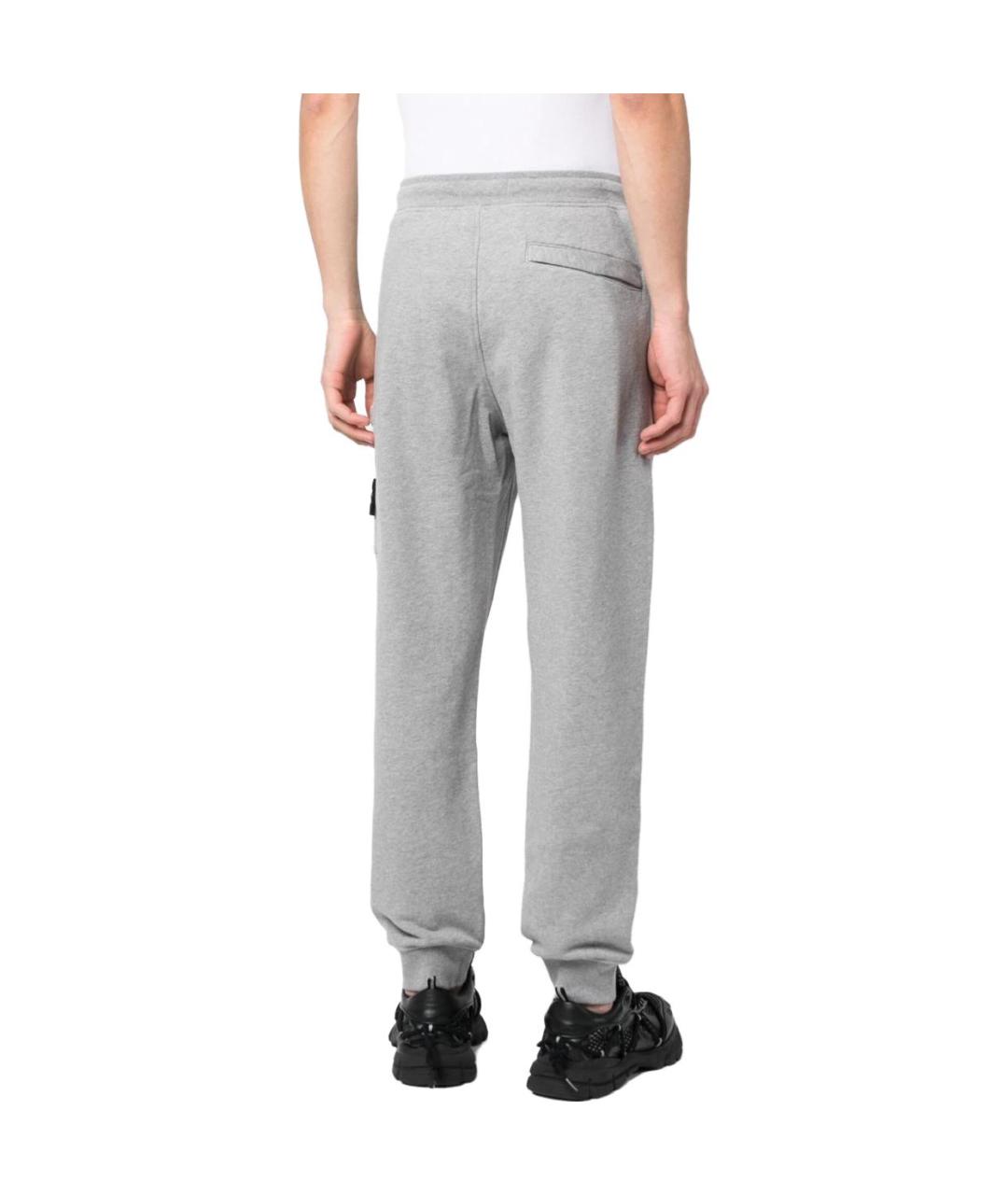 STONE ISLAND Серые повседневные брюки, фото 4