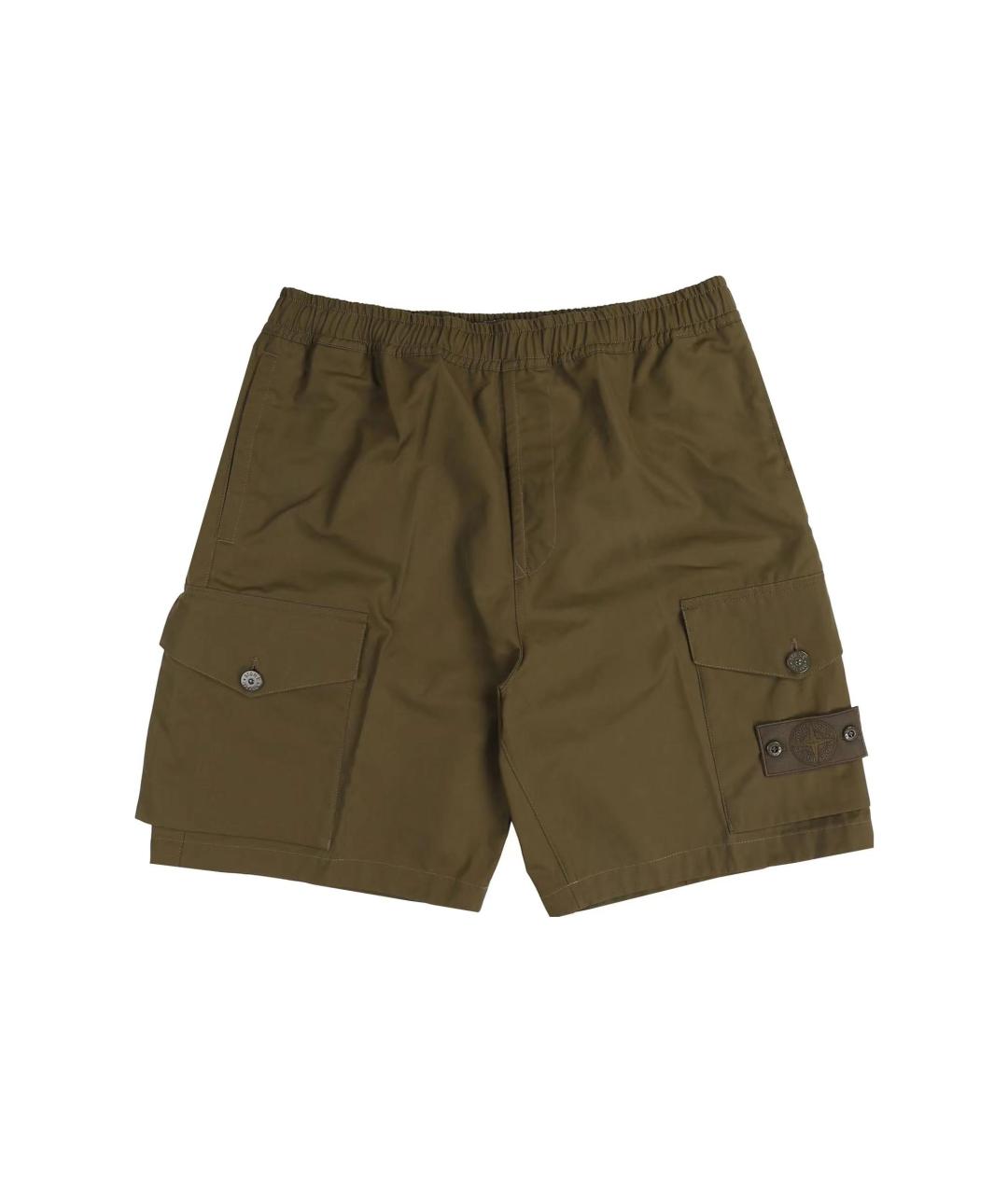 STONE ISLAND Зеленые шорты, фото 5