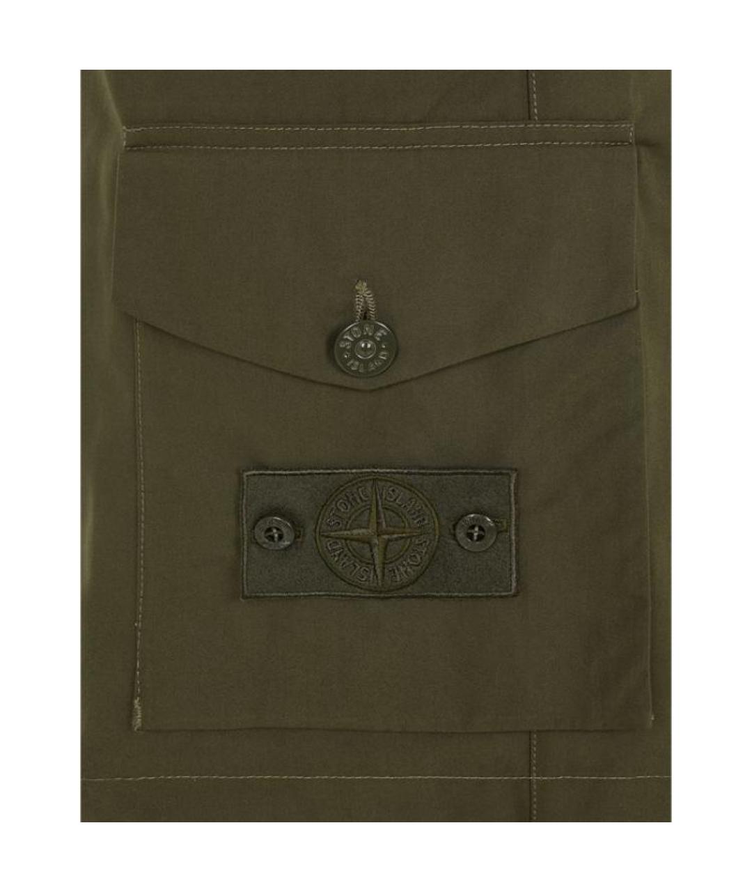 STONE ISLAND Зеленые шорты, фото 2