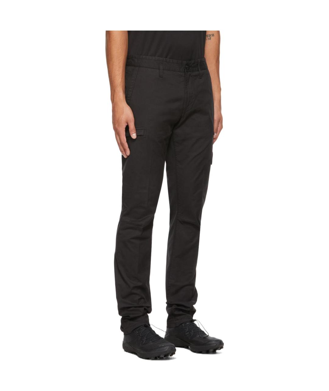 STONE ISLAND Черные повседневные брюки, фото 4