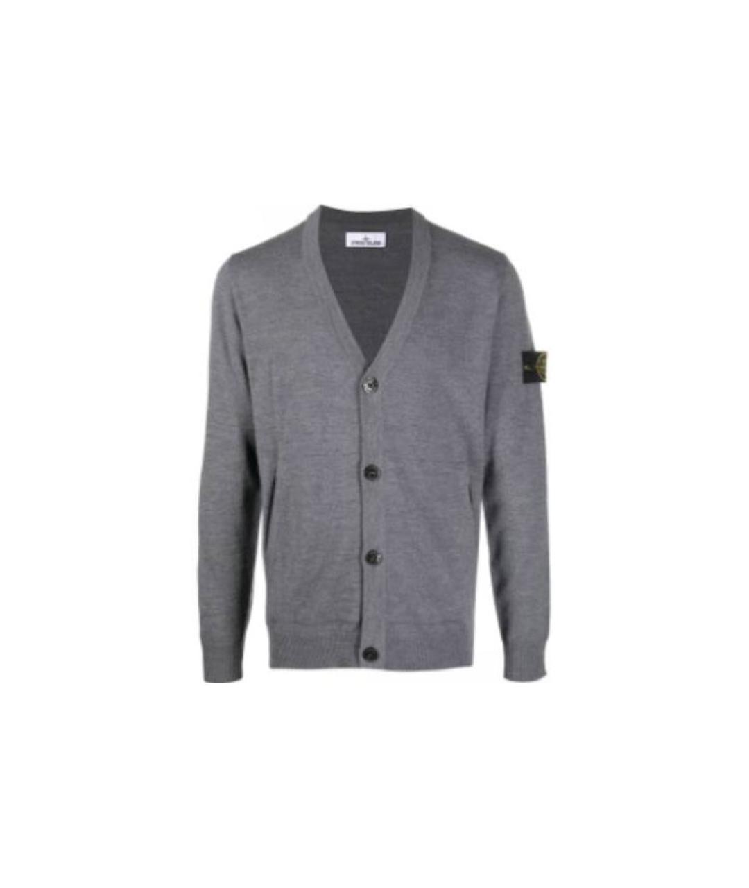 STONE ISLAND Серый кардиган, фото 1