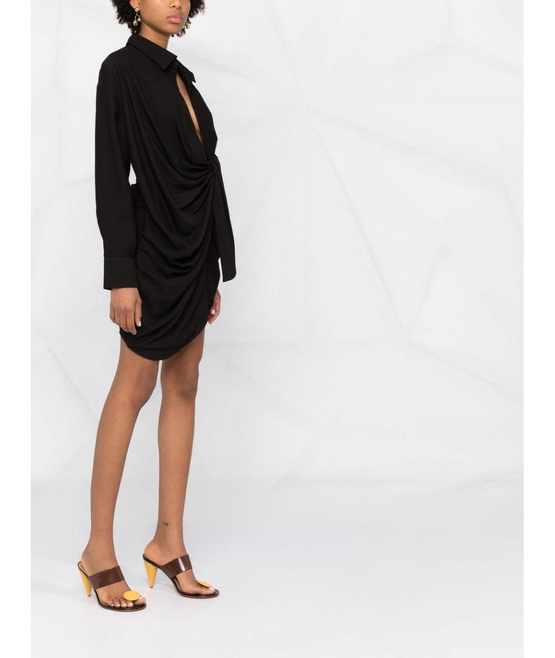 JACQUEMUS Черное коктейльное платье, фото 3