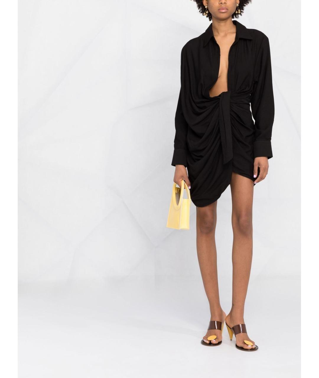 JACQUEMUS Черное коктейльное платье, фото 8