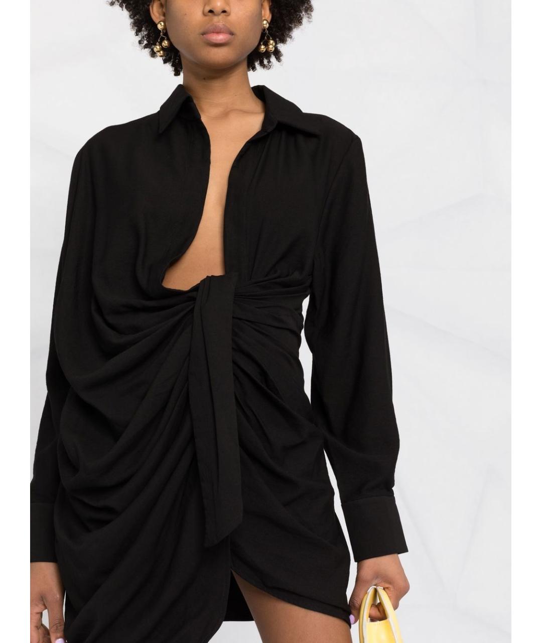 JACQUEMUS Черное коктейльное платье, фото 7