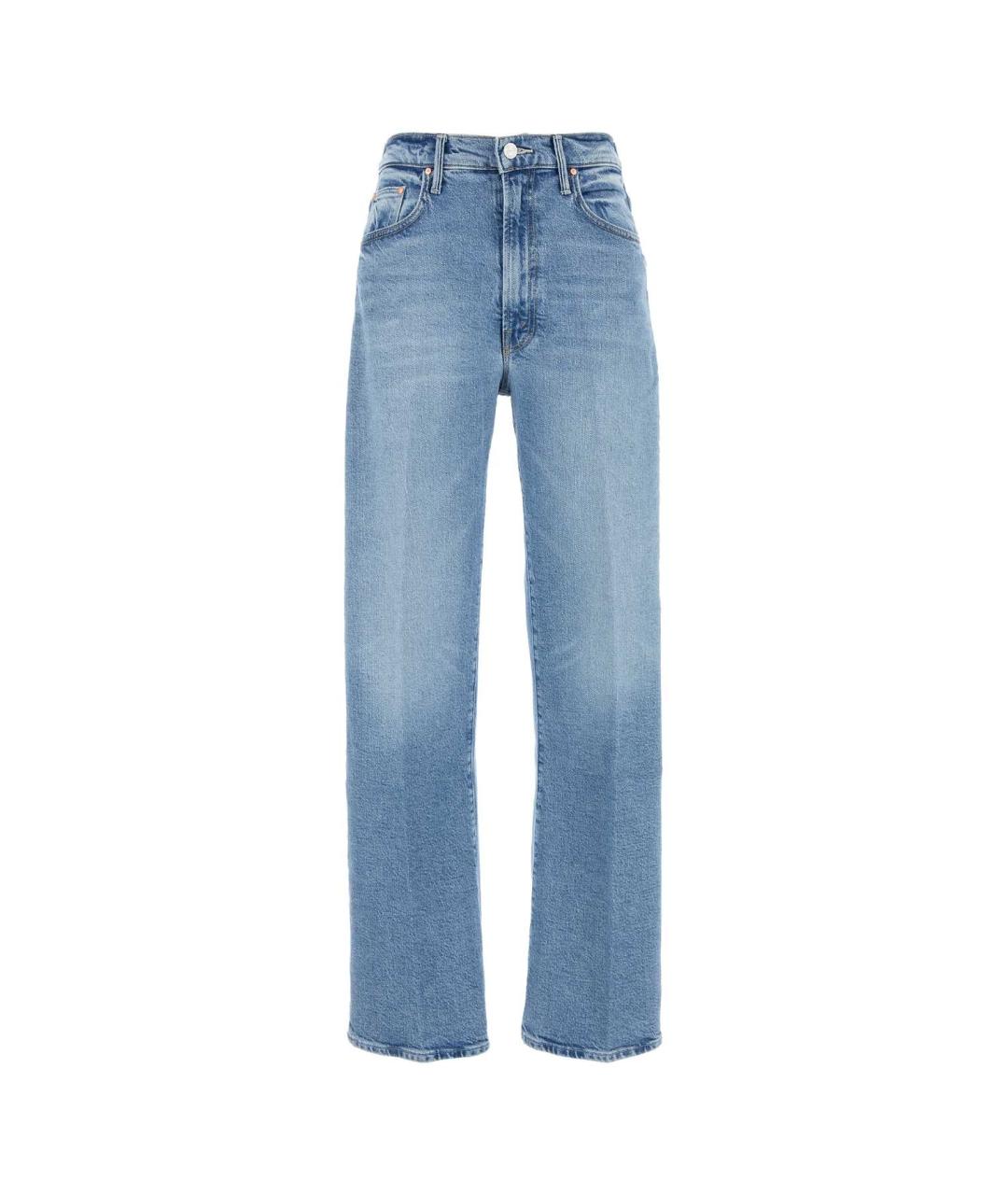 MOTHER Голубые хлопковые прямые джинсы, фото 1