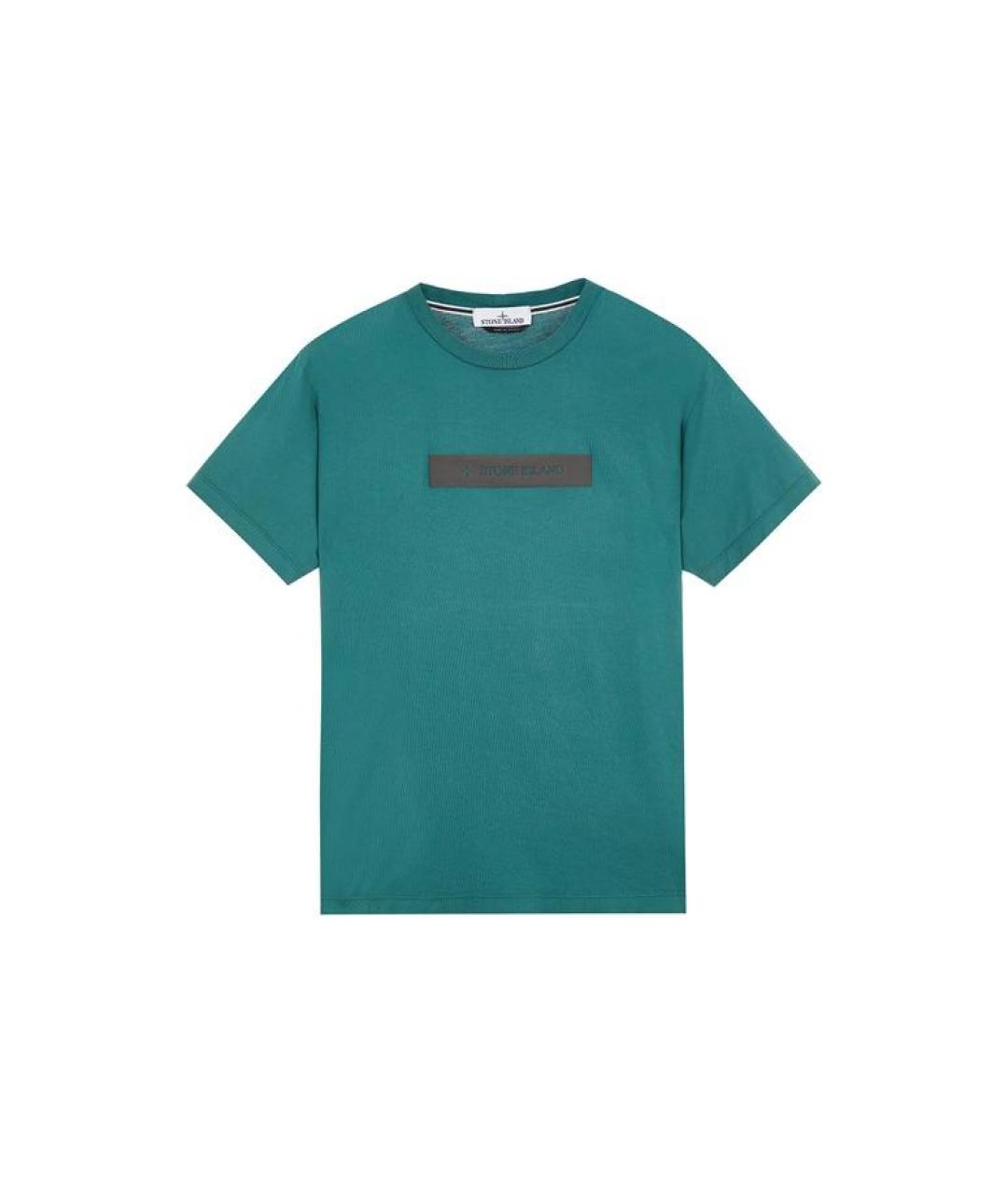 STONE ISLAND Зеленая хлопковая футболка, фото 1