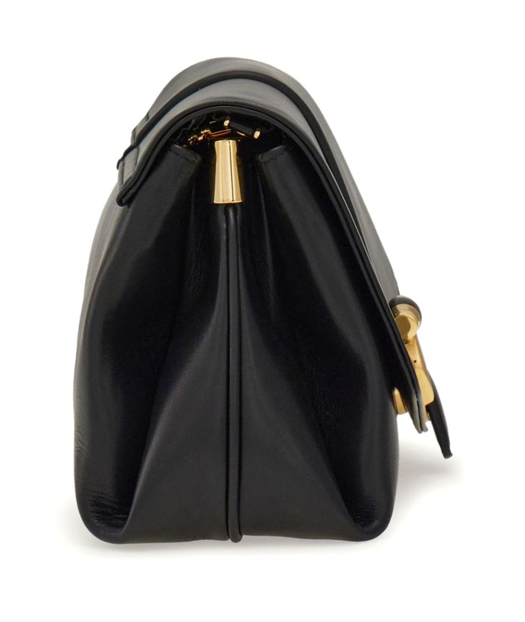 FERRAGAMO Черная кожаная сумка через плечо, фото 6