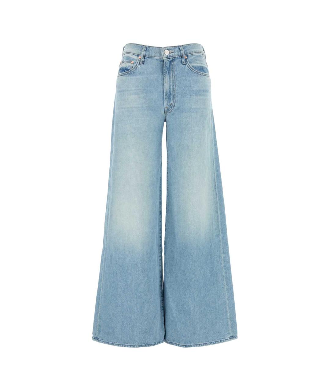 MOTHER Голубые хлопковые прямые джинсы, фото 1