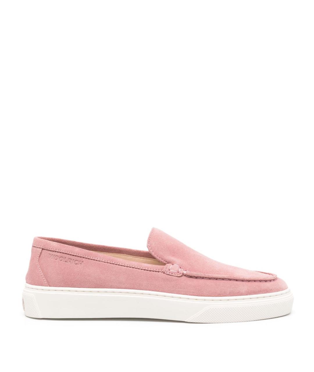WOOLRICH Розовые кожаные слипоны, фото 1