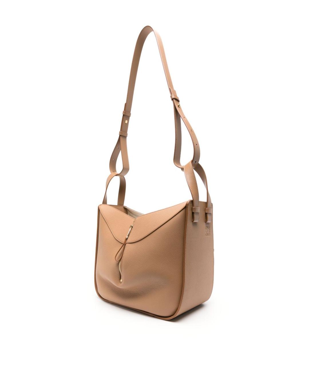 LOEWE Бежевая кожаная сумка через плечо, фото 2