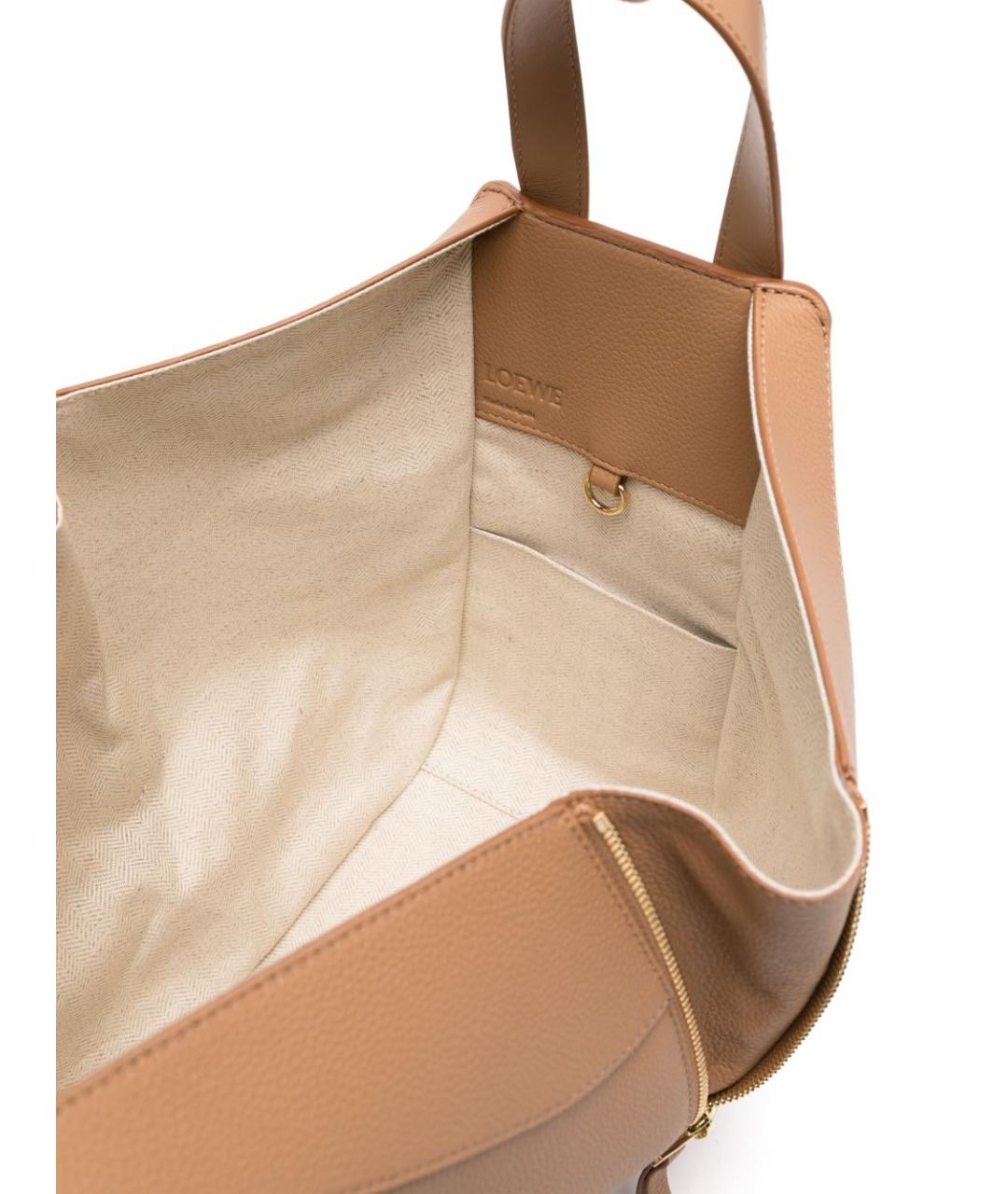LOEWE Бежевая кожаная сумка через плечо, фото 3