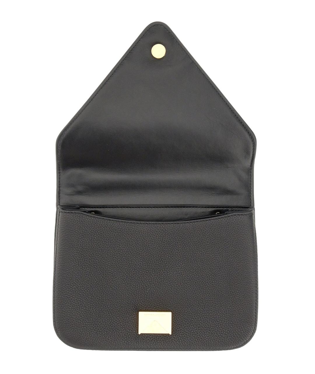 BOTTEGA VENETA Черная кожаная сумка через плечо, фото 4