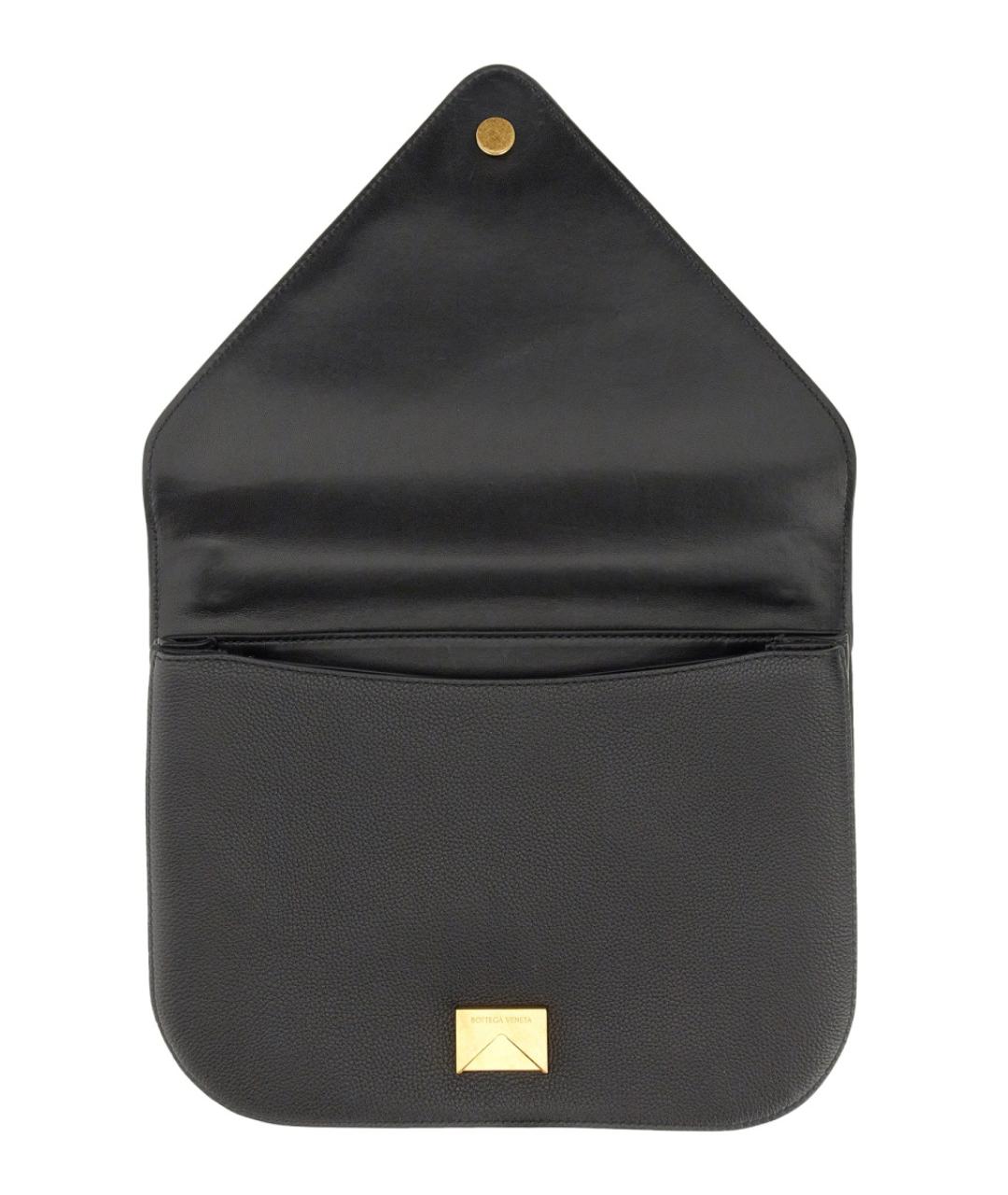BOTTEGA VENETA Черная кожаная сумка через плечо, фото 4