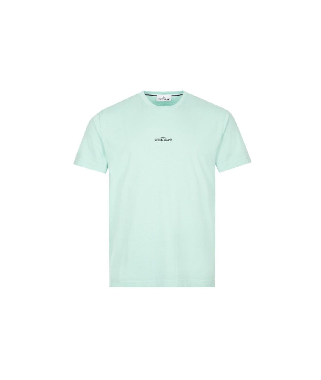 STONE ISLAND Бирюзовая футболка, фото 1