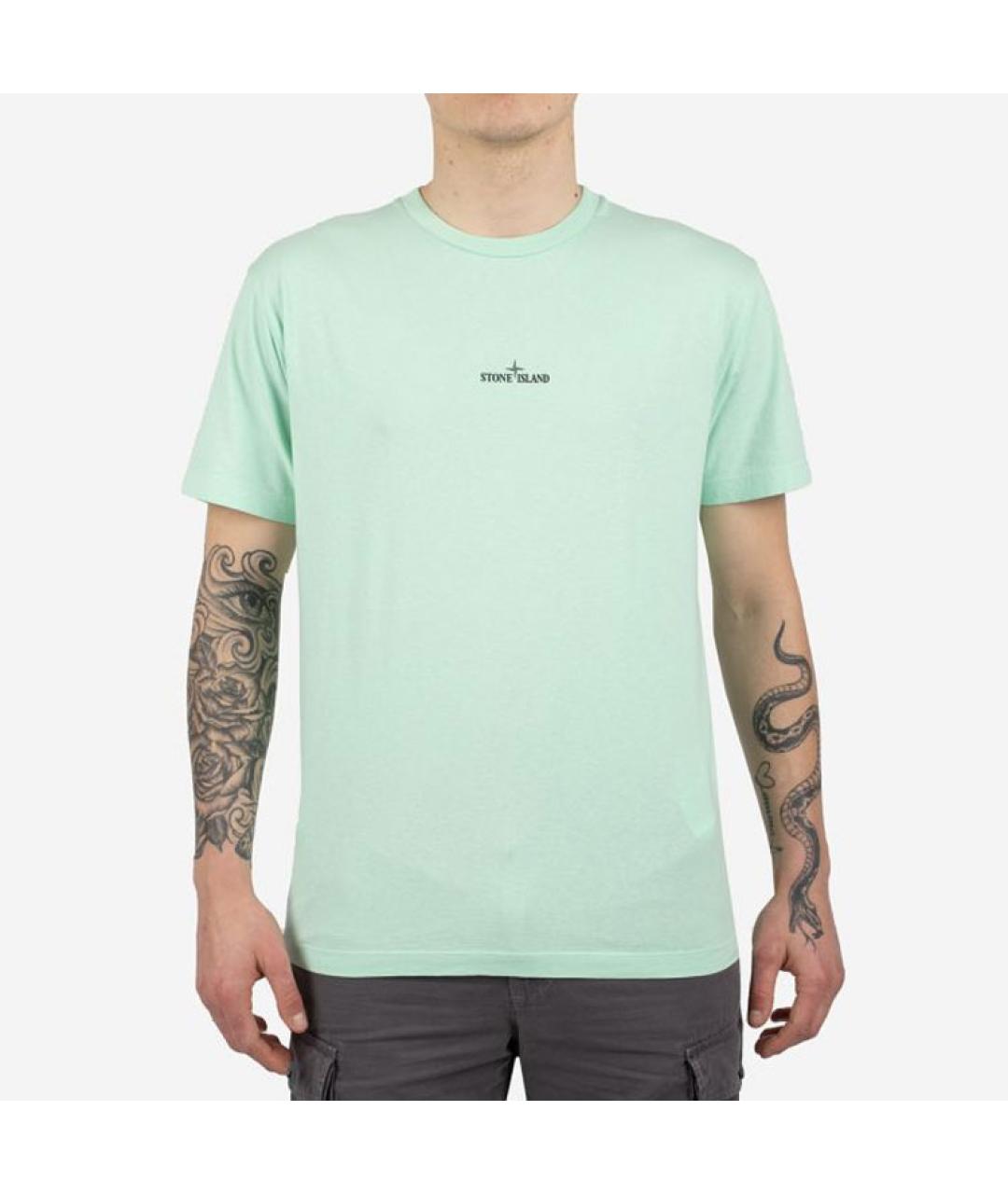 STONE ISLAND Бирюзовая футболка, фото 3