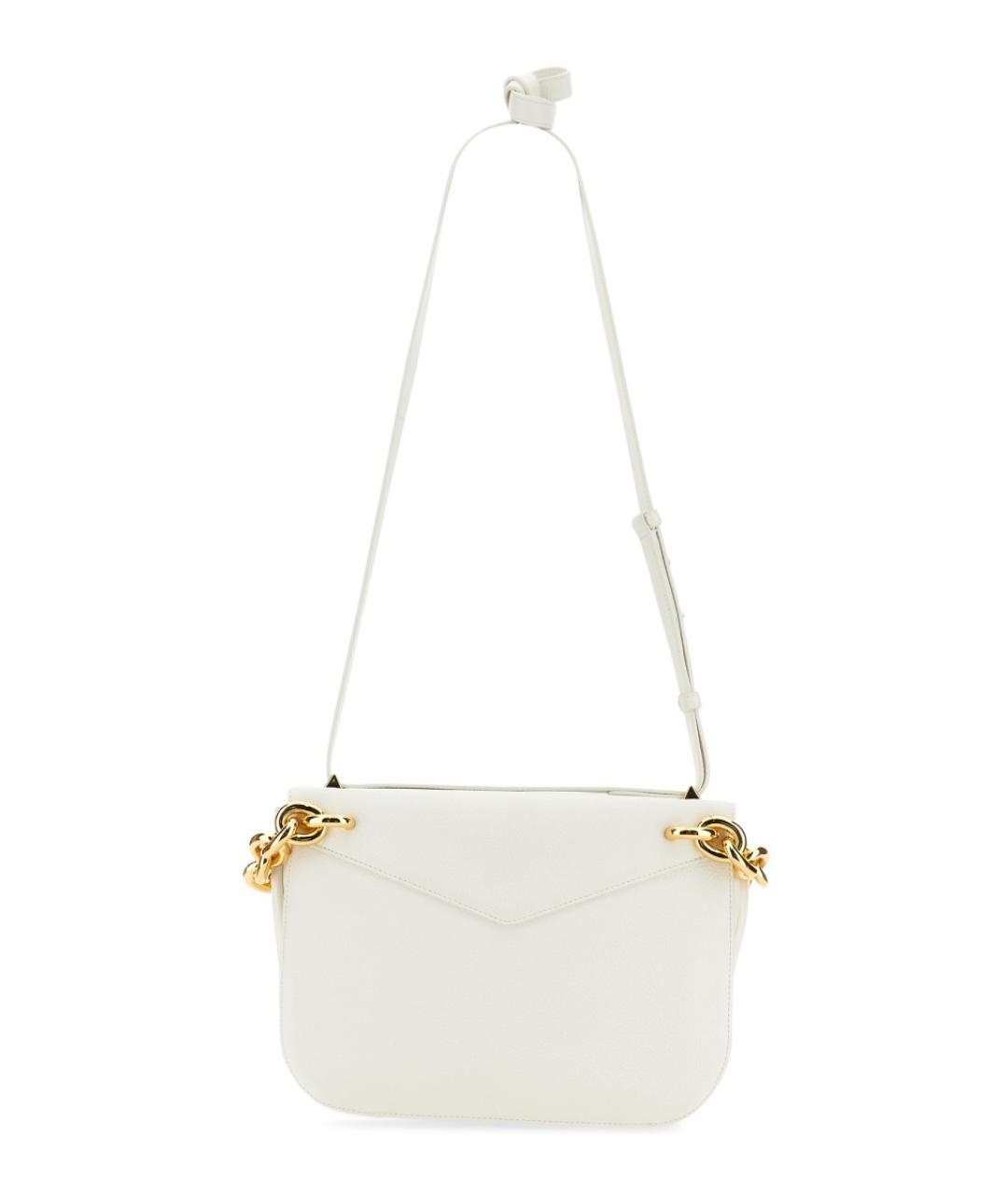 BOTTEGA VENETA Белая кожаная сумка через плечо, фото 2