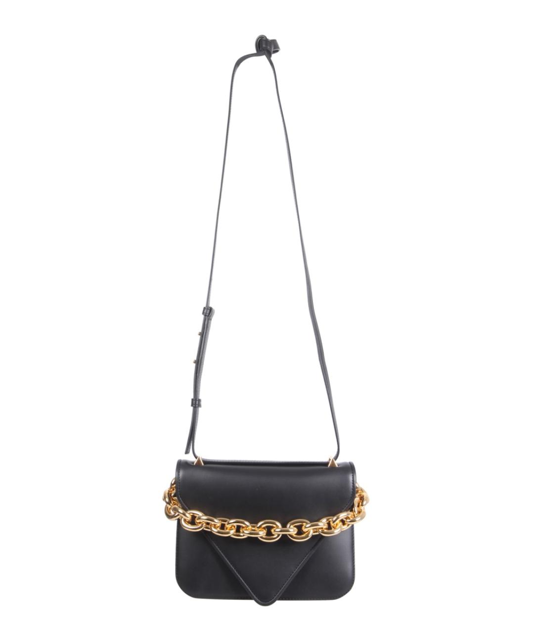 BOTTEGA VENETA Черная кожаная сумка через плечо, фото 1