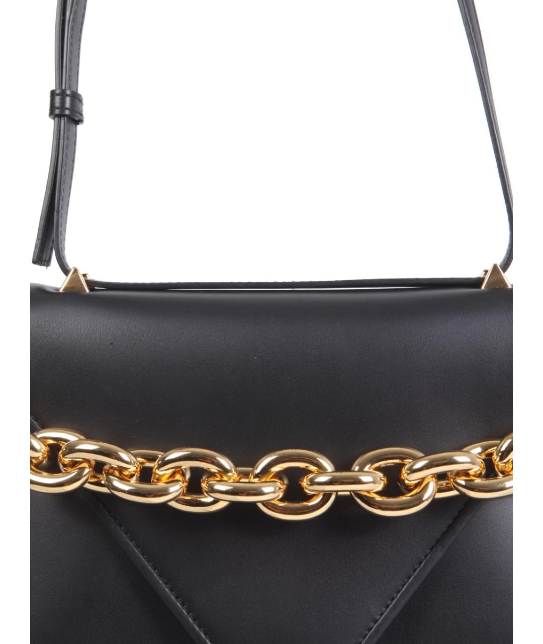 BOTTEGA VENETA Черная кожаная сумка через плечо, фото 3