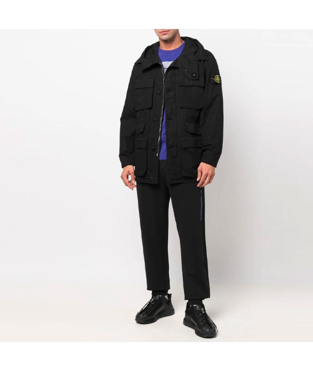 STONE ISLAND Черные повседневные брюки, фото 3