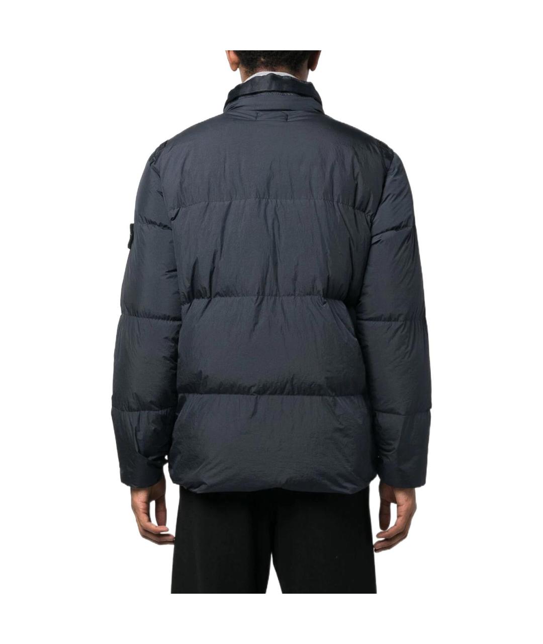 STONE ISLAND Синий пуховик, фото 3