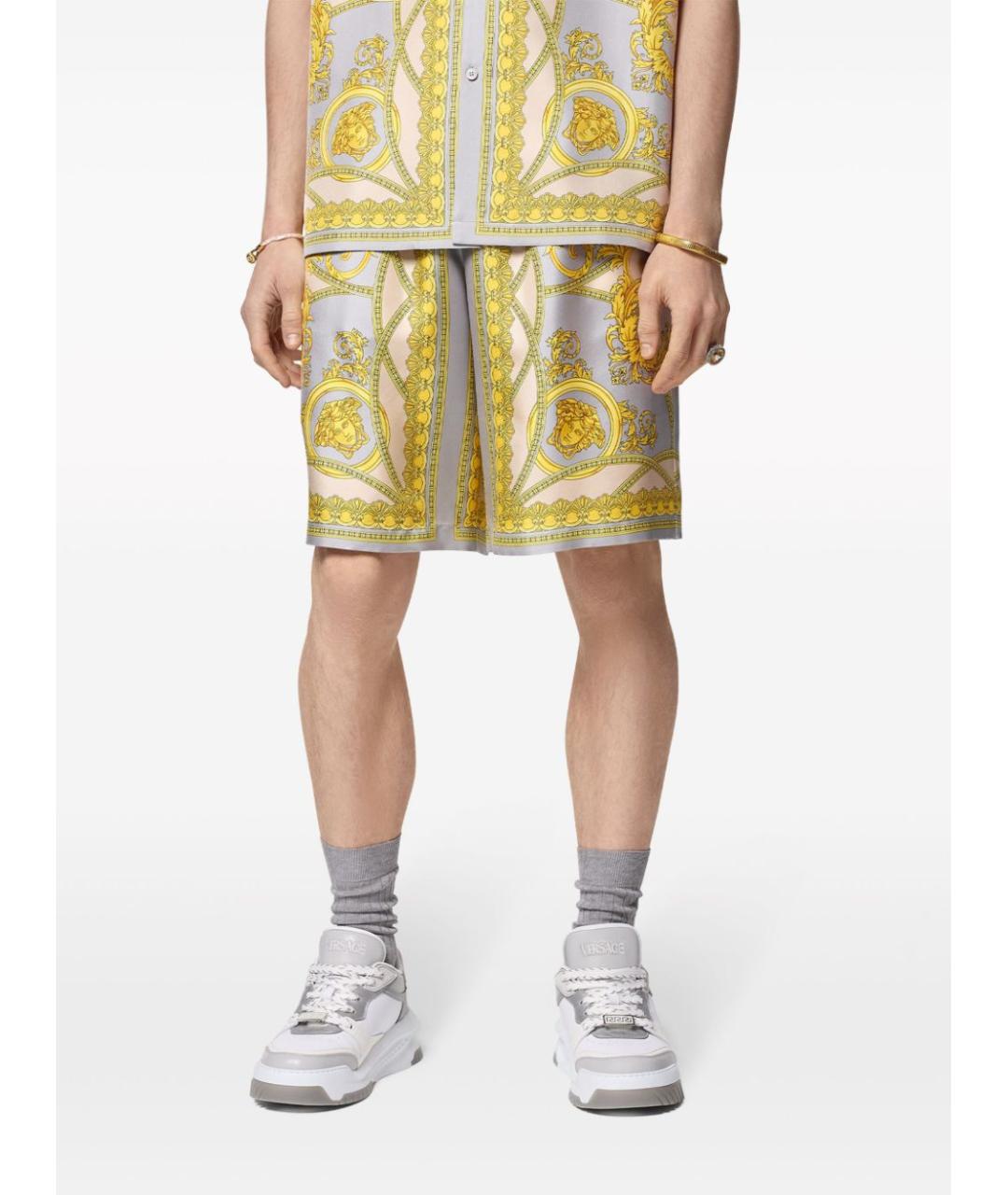 VERSACE Мульти шелковые шорты, фото 5