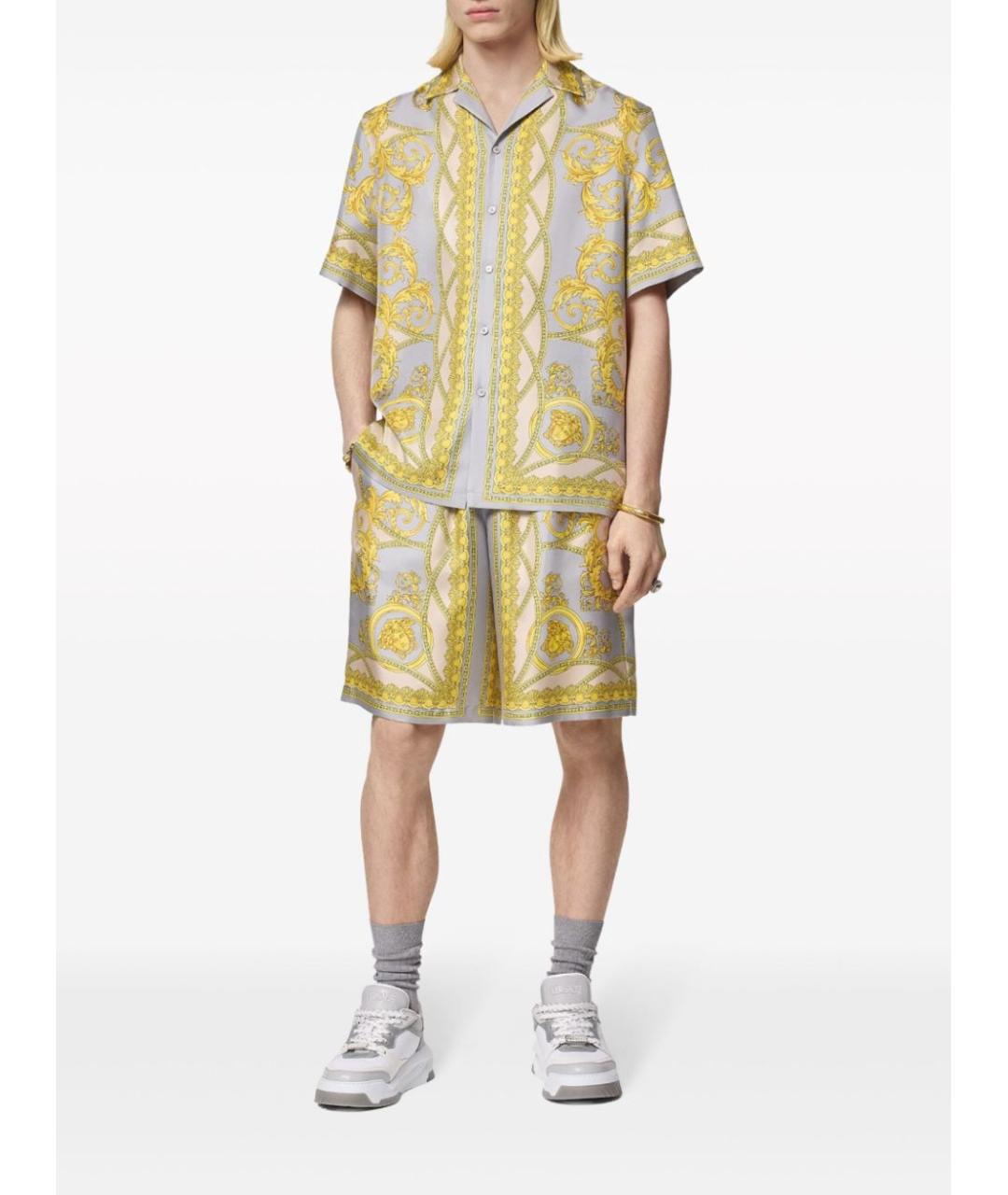 VERSACE Мульти шелковые шорты, фото 4