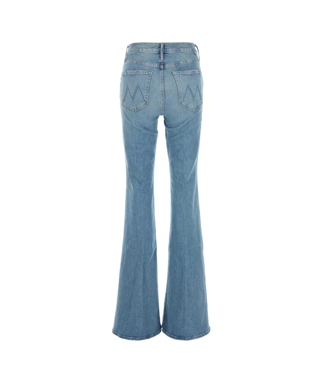 MOTHER Голубые хлопковые прямые джинсы, фото 2