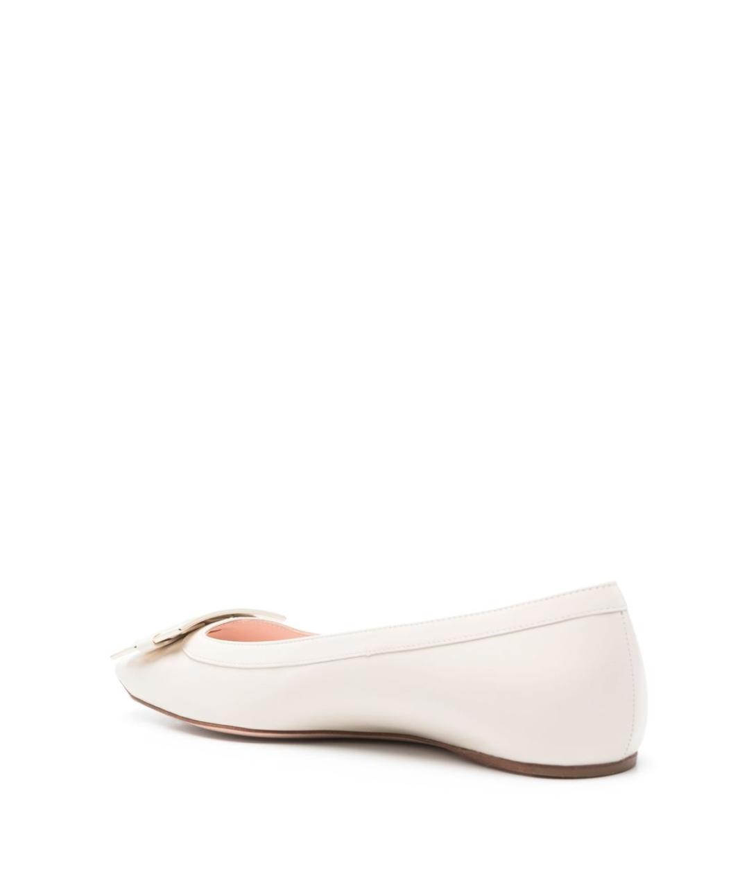 ROGER VIVIER Белые кожаные балетки, фото 4