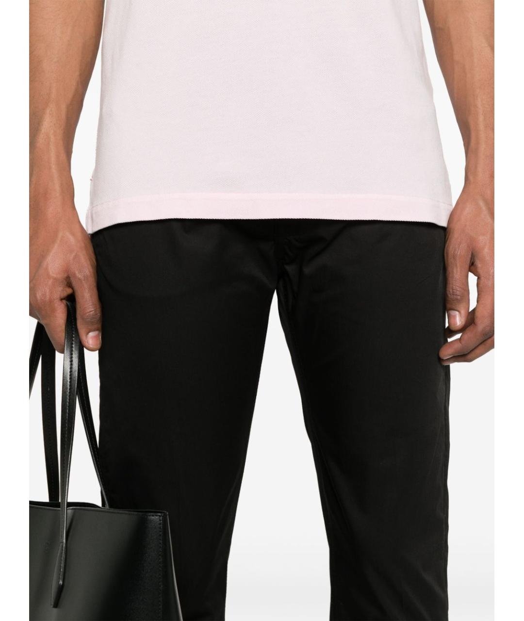 EMPORIO ARMANI Черные хлопковые прямые джинсы, фото 3